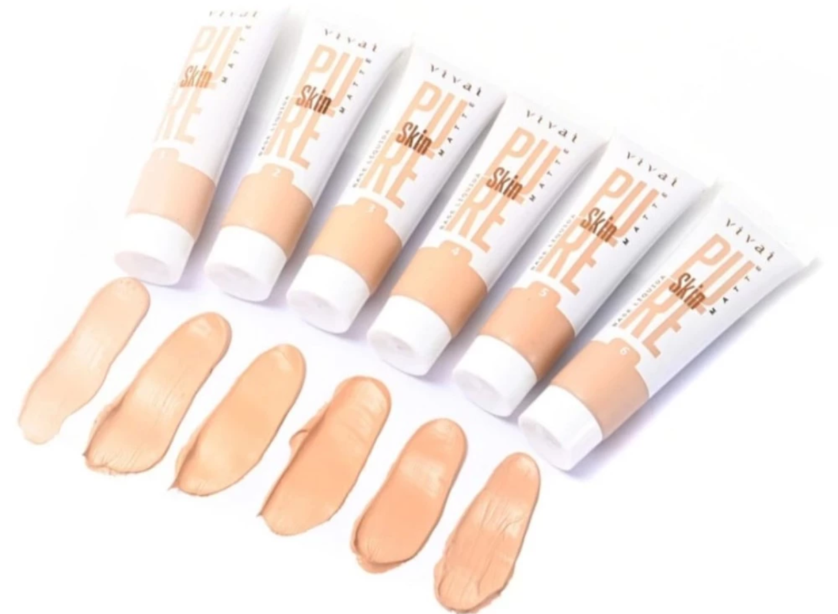 Base Líquida Vivai Pure Skin Matte – Alta Cobertura e Efeito Sequinho