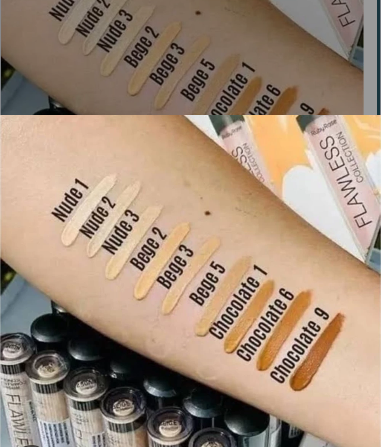 Base Líquida Ruby Rose Flawless Collection – Alta Cobertura e Acabamento Natural
