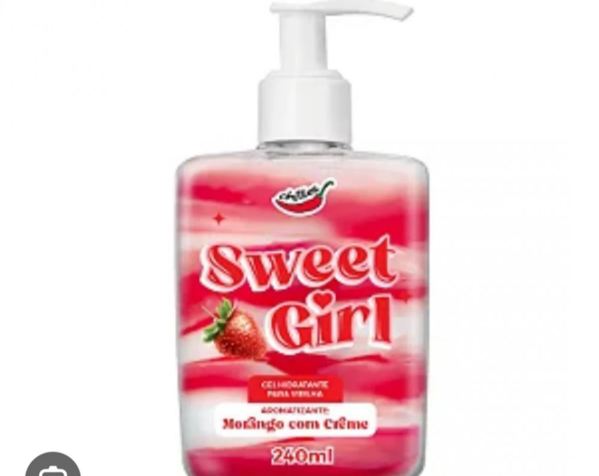 Gel Hidratante para Virilha Sweet Girl Chillies Morango com Creme – 240ml