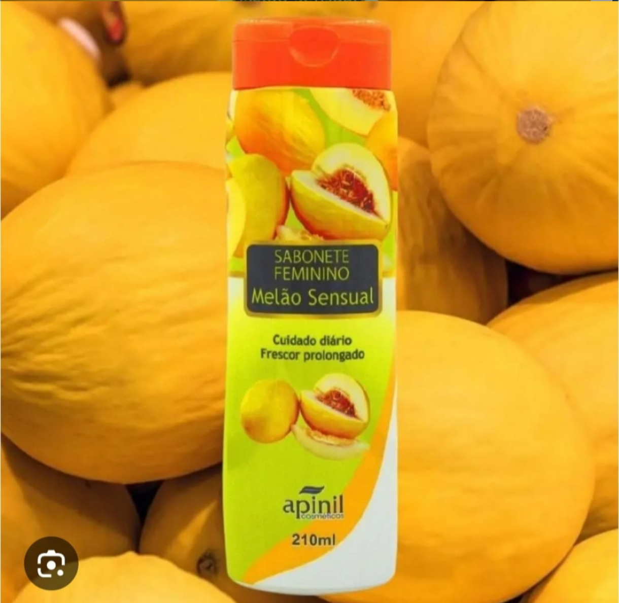 Sabonete Íntimo Feminino Melão Sensual Apinil – Frescor Prolongado 210ml