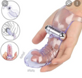 Capa de Dedo Texturizada com Estimulador Vibratório - Silicone Soft Touch
