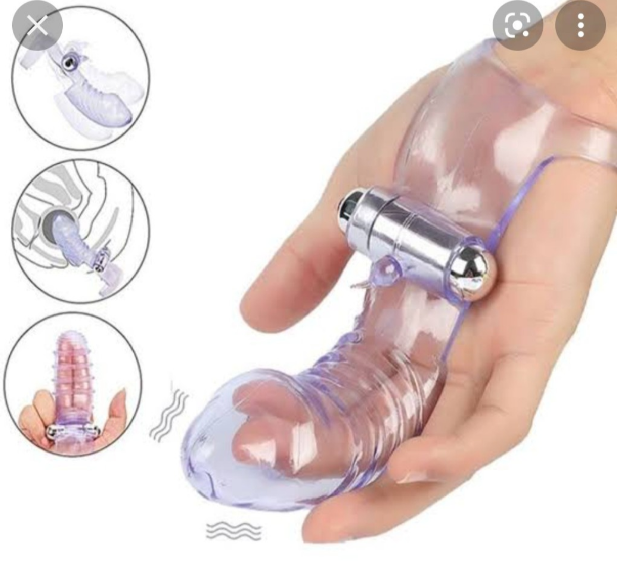 Capa de Dedo Texturizada com Estimulador Vibratório - Silicone Soft Touch