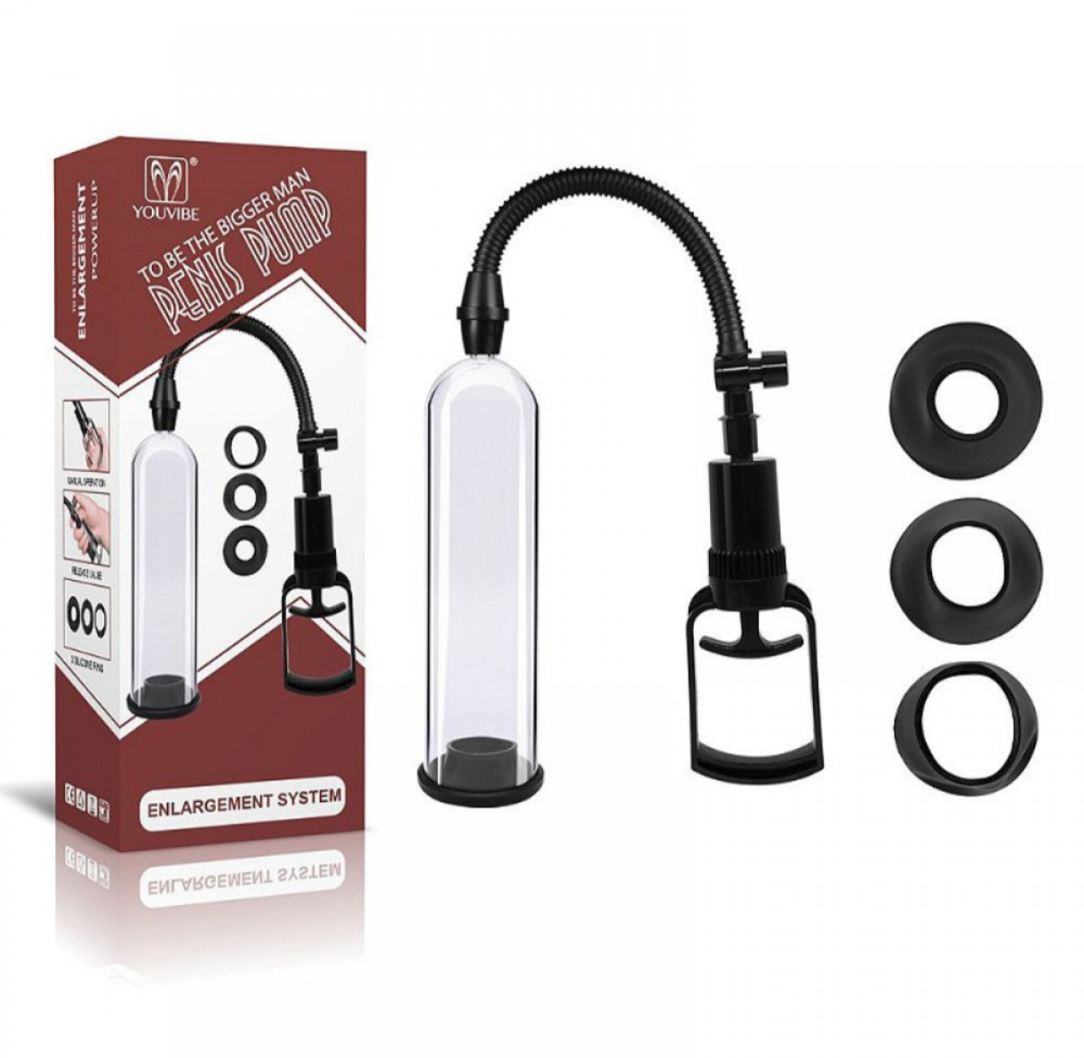 Bomba de Sucção a Vácuo Manual com Gatilho e Kit de Anéis de Silicone