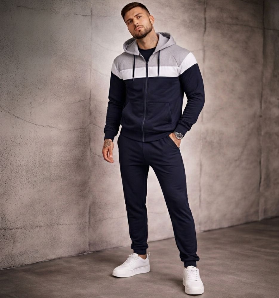 Conjunto de Moletom Masculino Slim Fit com Capuz – Conforto e Estilo
