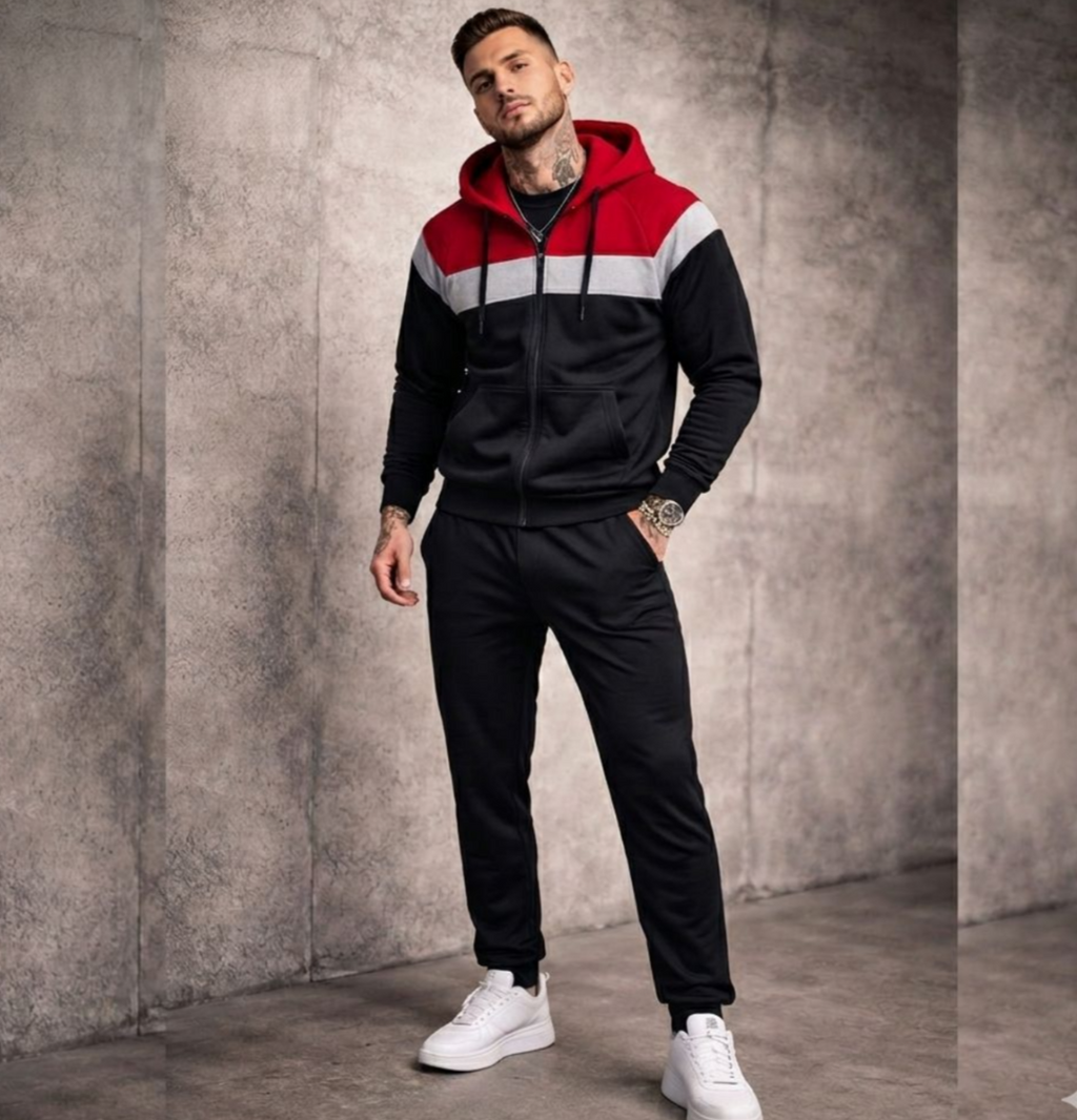 Conjunto de Moletom Masculino Slim Fit com Capuz – Conforto e Estilo