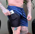 Short 2 em 1 Masculino com Bermuda de Compressão Interna – Alta Performance
