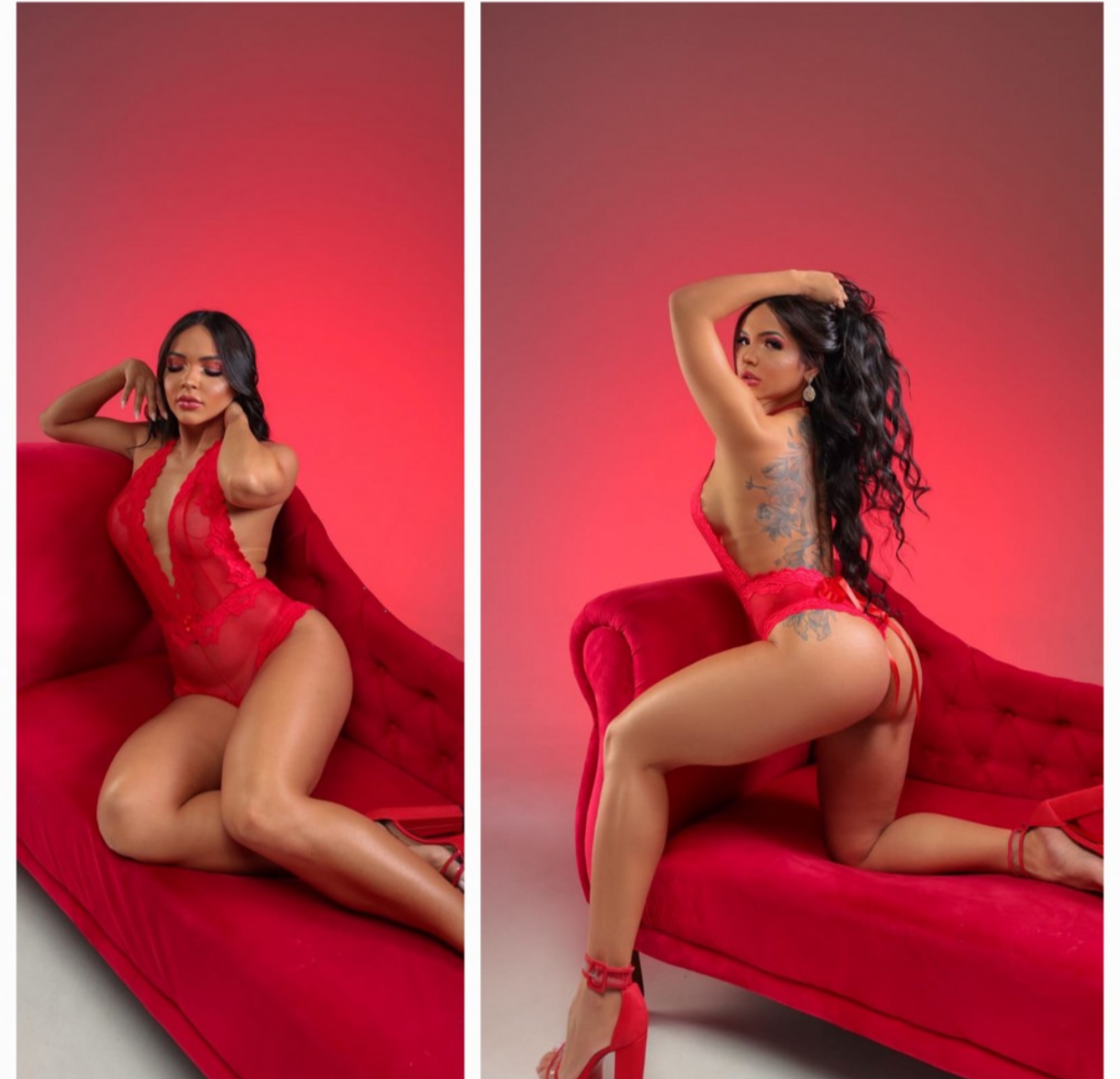 Body Lingerie Red Passion – Renda Guipir e Costas Nuas com Amarração